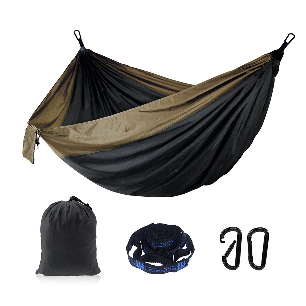 IPRee Portable Parachute Hammock 270x140cm Camping Survival Outdoor Indoor Hammock for Backyard Patio Hiking Travel (image for) IPRee Portable Parachute Hammock 270x140cm Camping Survival Outdoor Indoor Hammock for Backyard Patio Hiking Travel