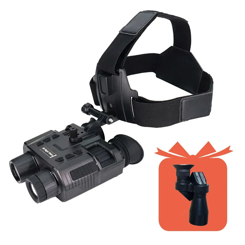 NV8000 3D Night Vision Binoculars Goggles Infrared Digital Head Mount Built-in Battery Rechargeable Camping Equipment (image for) NV8000 3D Night Vision Binoculars Goggles Infrared Digital Head Mount Built-in Battery Rechargeable Camping Equipment