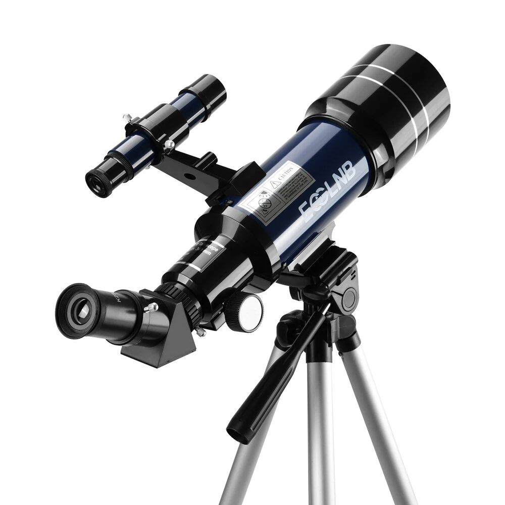 (image for) [US Direct] ESSLNB 15X-180X Astronomical Telescope 70mm Aperture Refractor Telescopes with Phone Adapter & Adjustable Tripod for Astronomy Beginners